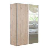 Wiemann Oxford 2 Door Sliding 150cm Holm Oak Wardrobe with Mirror - Pendle Village Furniture